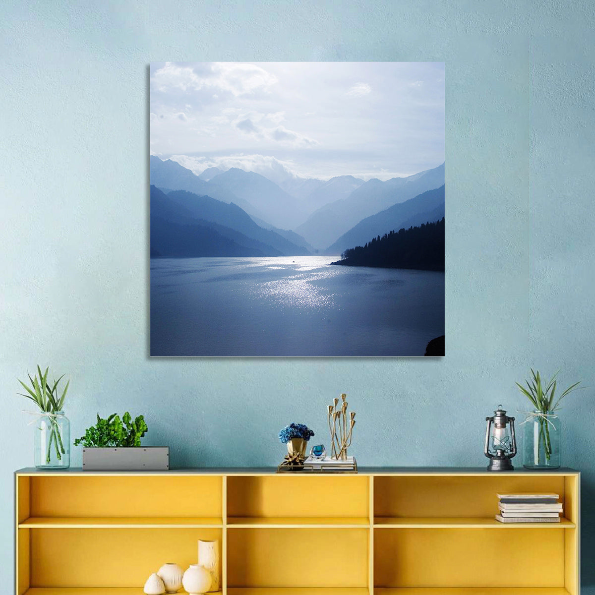 Xinjiang Mountains Lake Wall Art