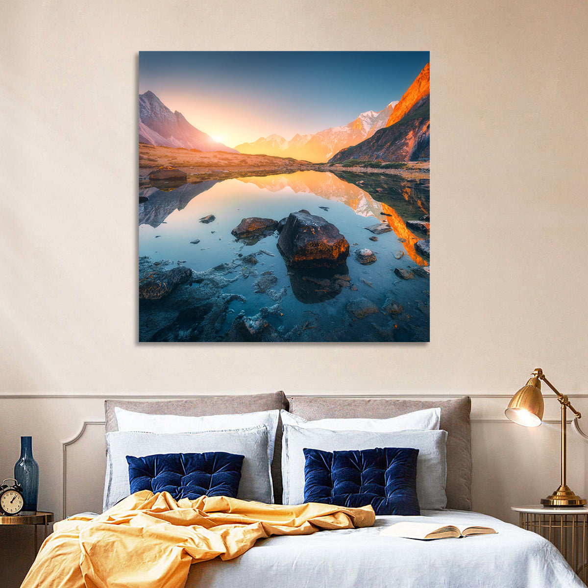 Himalayan Mountains Lake Wall Art
