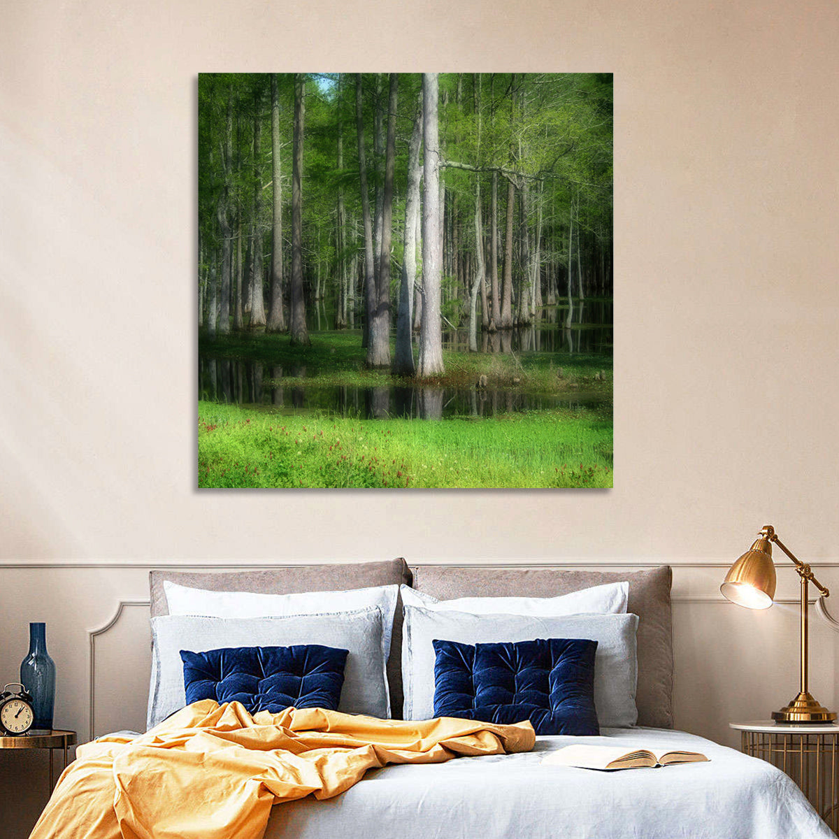 Lush Green Swamp Wall Art