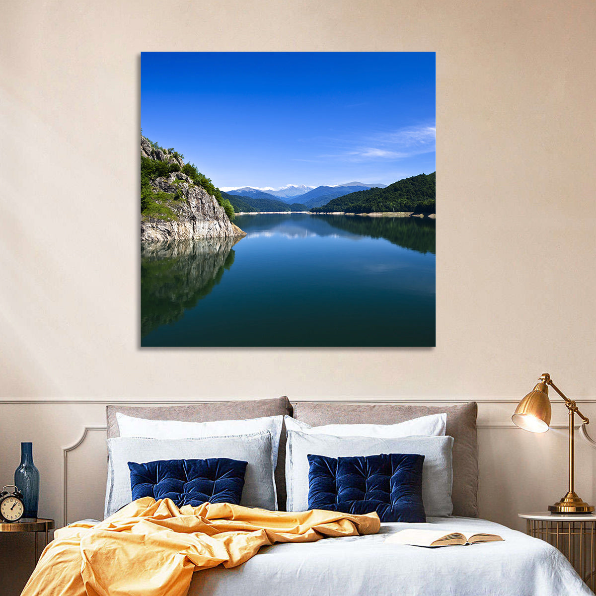 Calm Mountains Lake Wall Art
