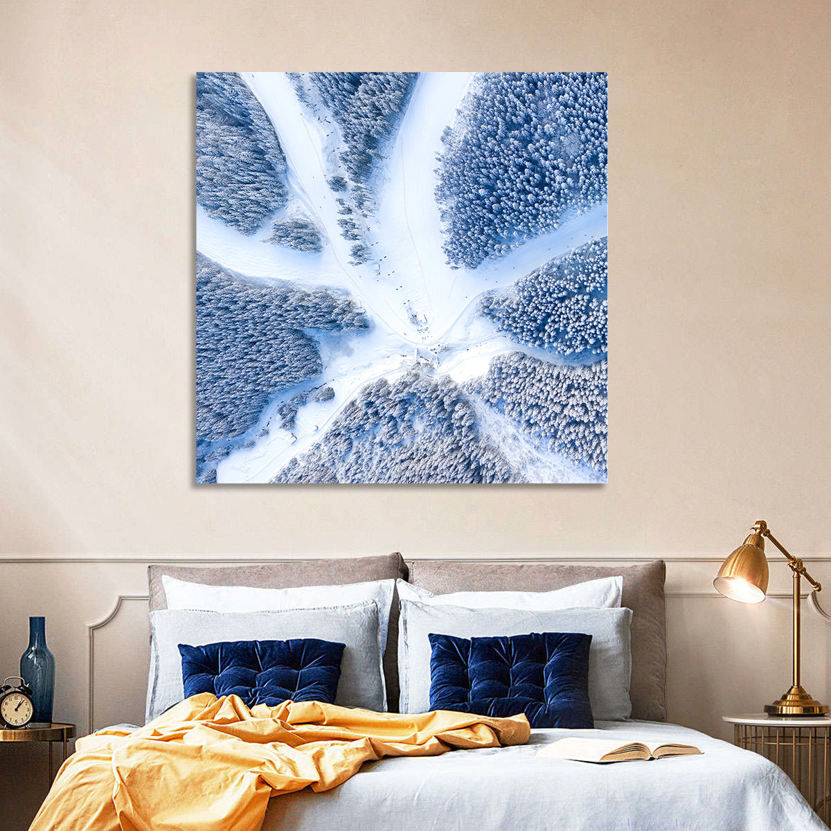 Ski Resort Aerial Wall Art