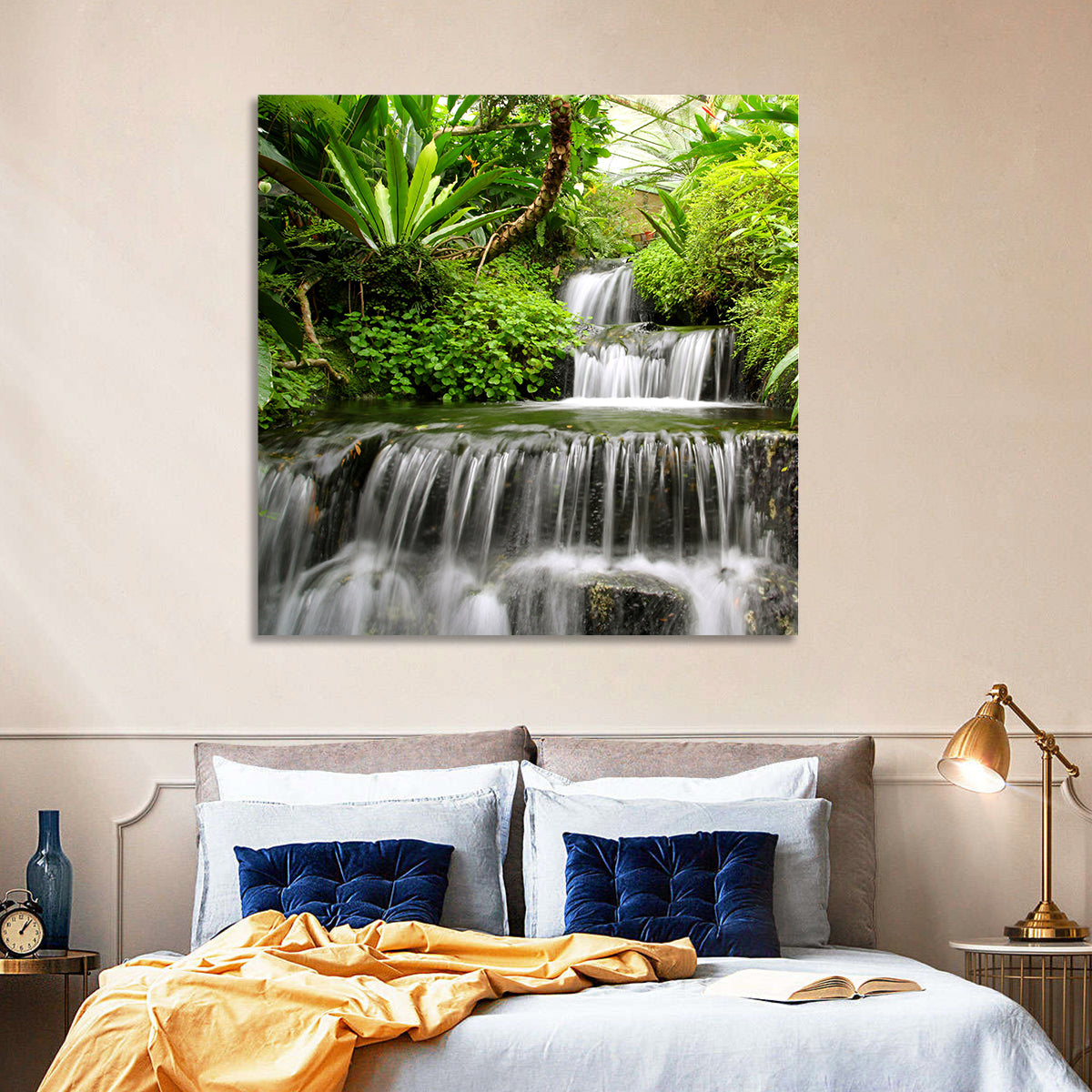 Rain Forest Waterfall Wall Art