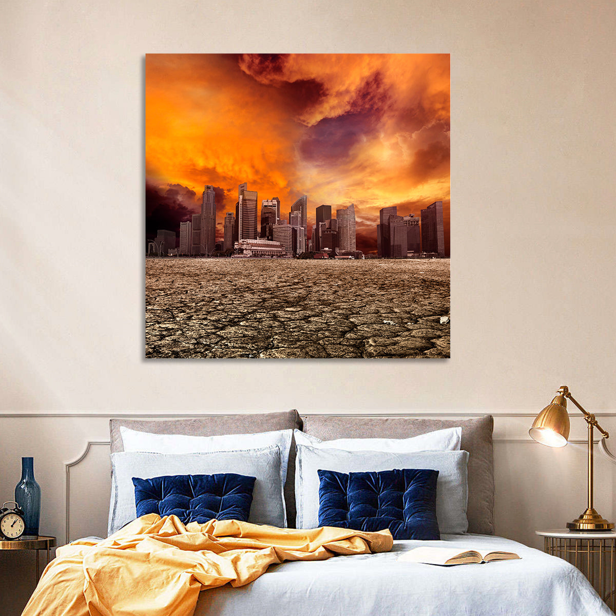 Desolate Desert City Wall Art