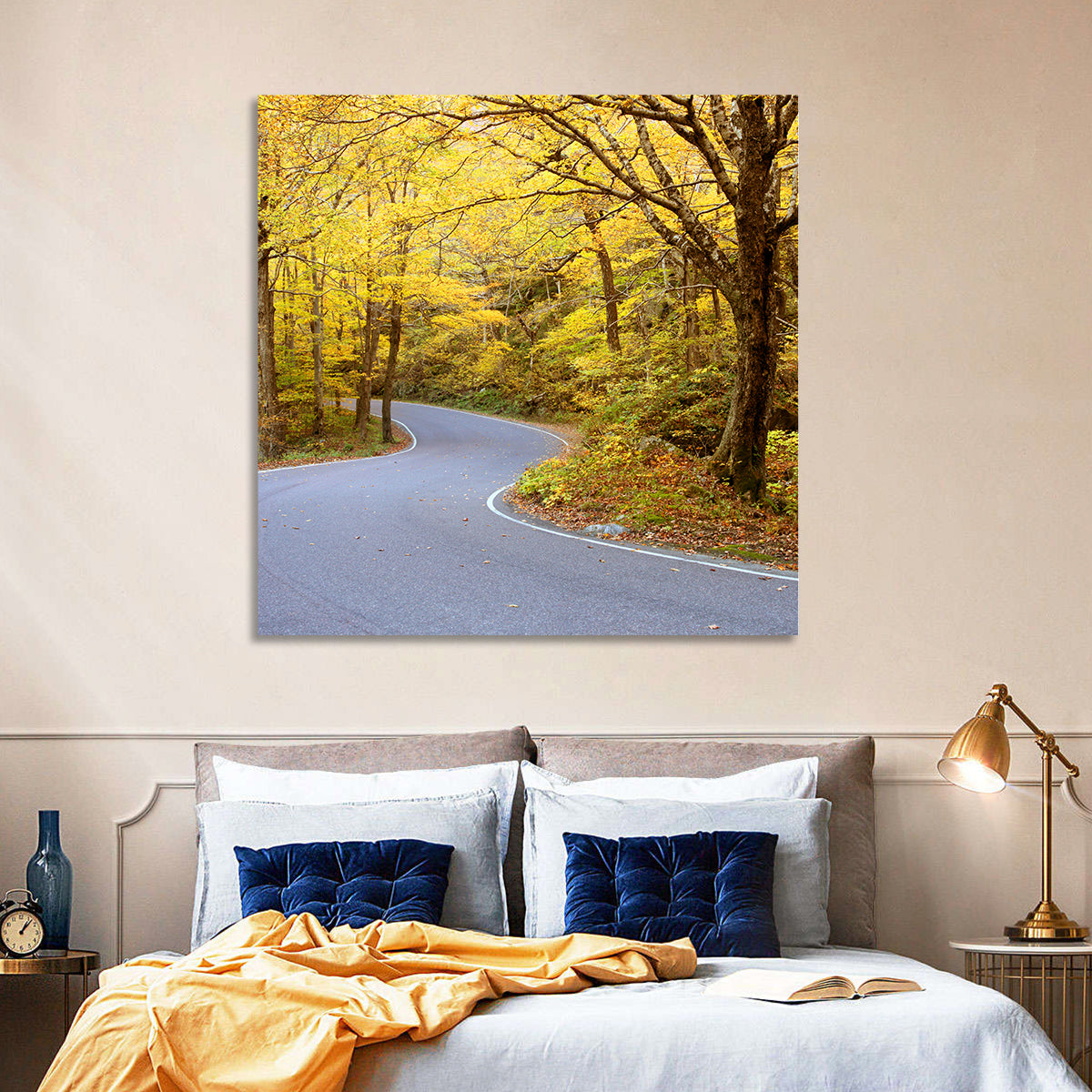 Road Through Fall Foliage Wall Art