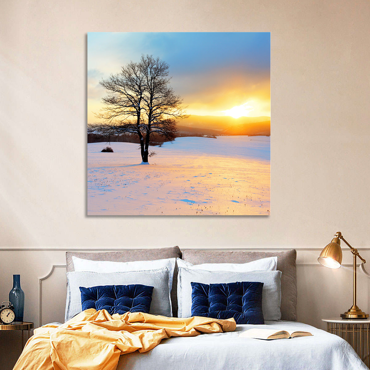 Snowy Winter Sunrise Wall Art