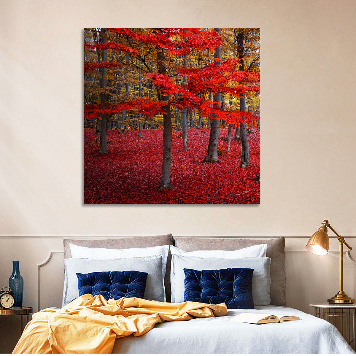 Red Trees Wall Art