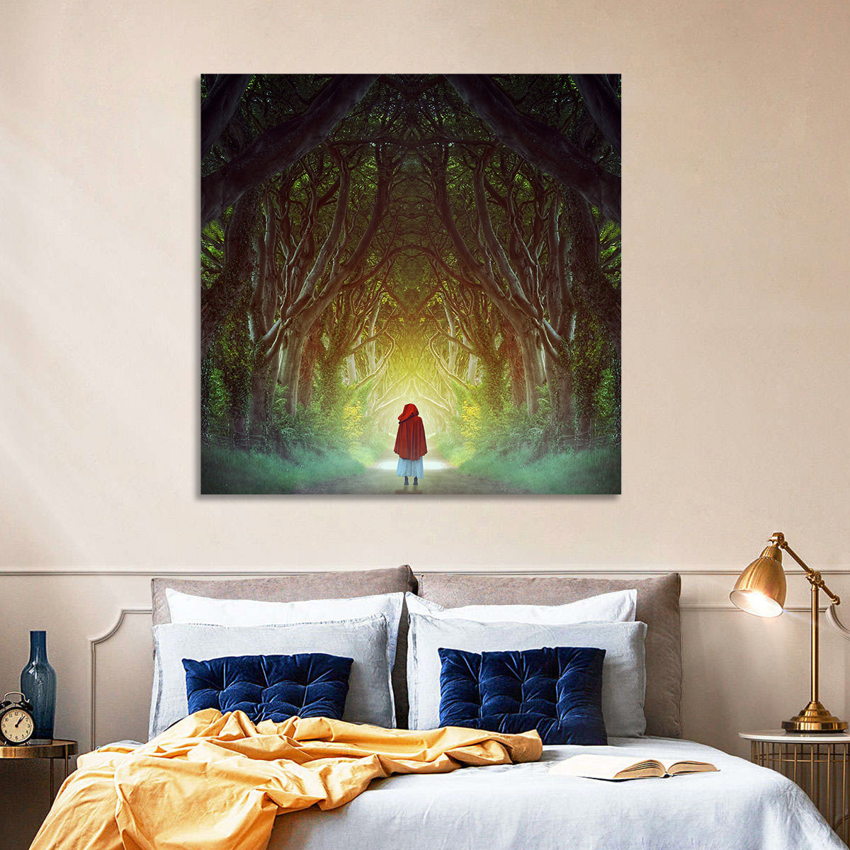 Hedges Forest Pathway Wall Art