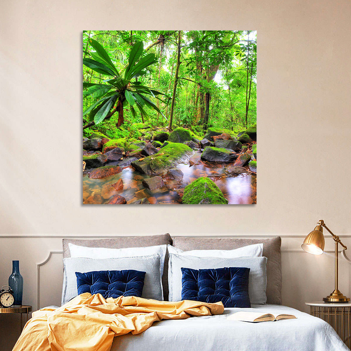 Lush Forest Stream Wall Art