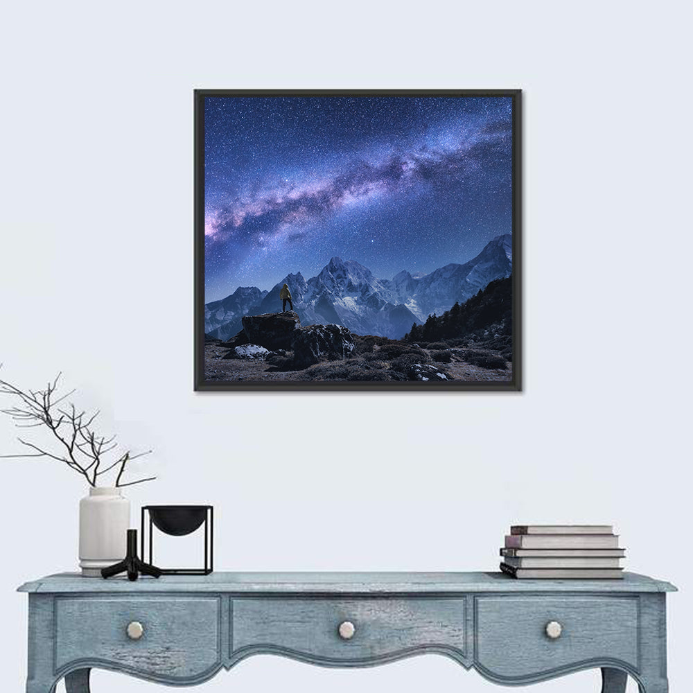 Milkyway and Mountains Wall Art