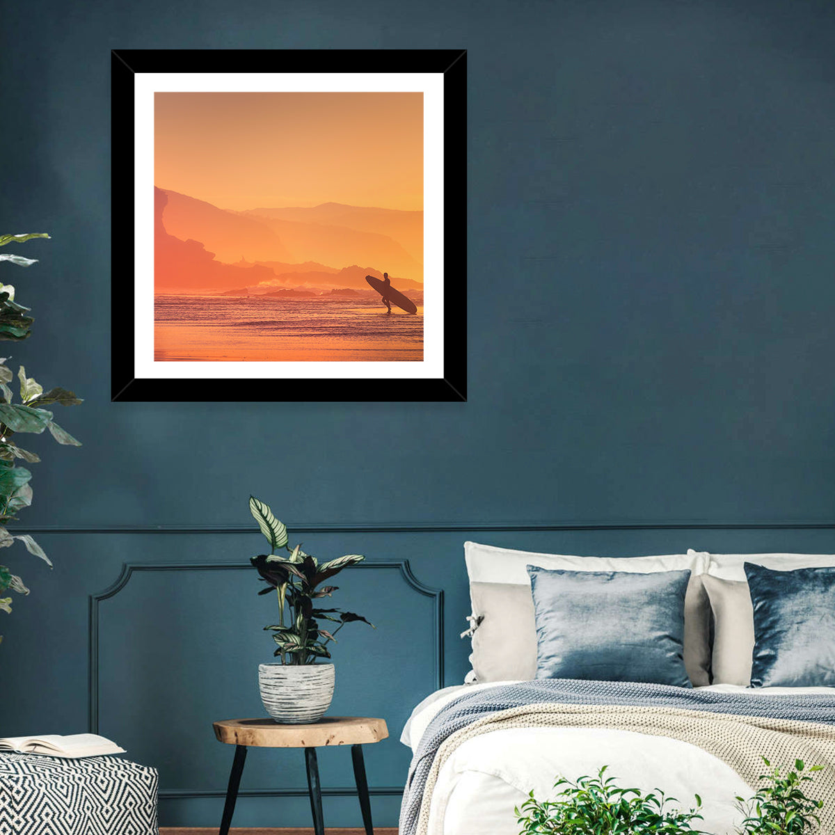 Surfer at Beach Wall Art