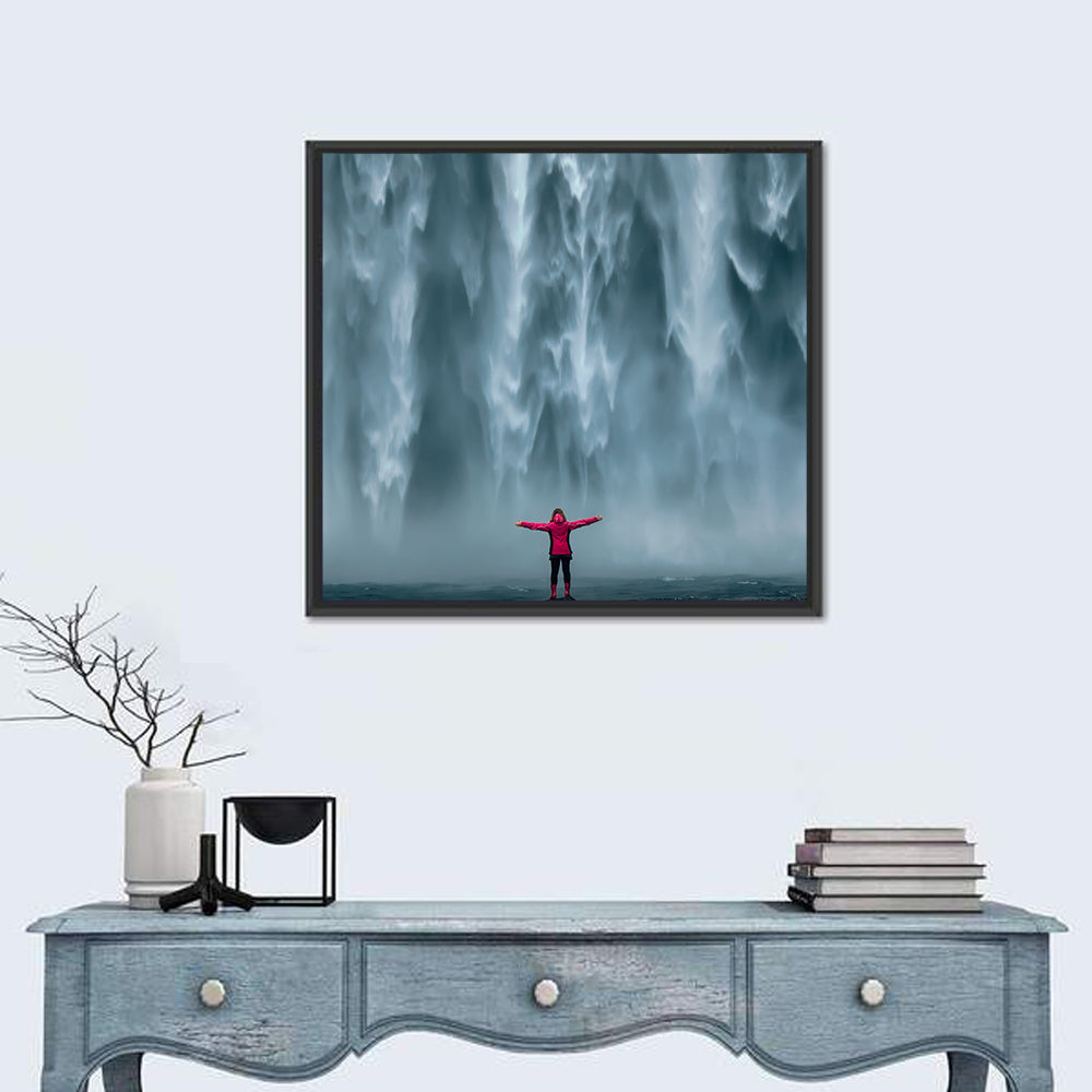 Majestic Skogafoss Waterfall Wall Art