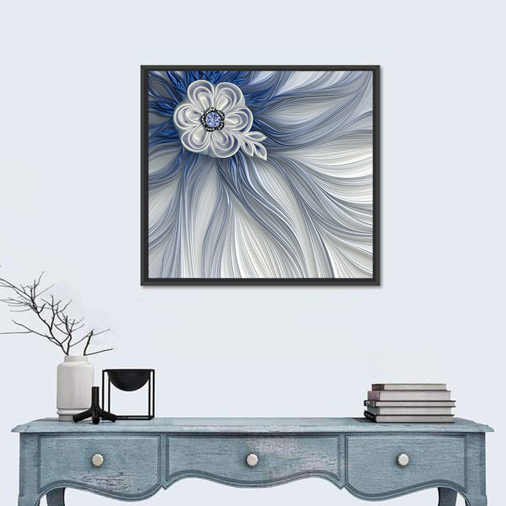 Fractal Flower Illustration Wall Art