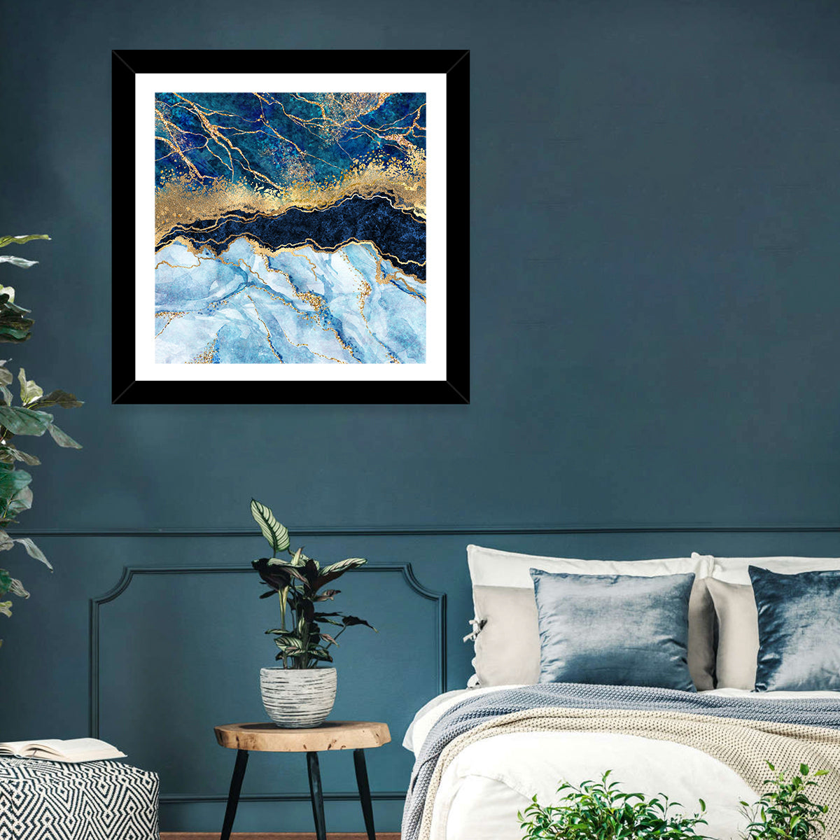 Marble Gold Glitter Abstract I Wall Art