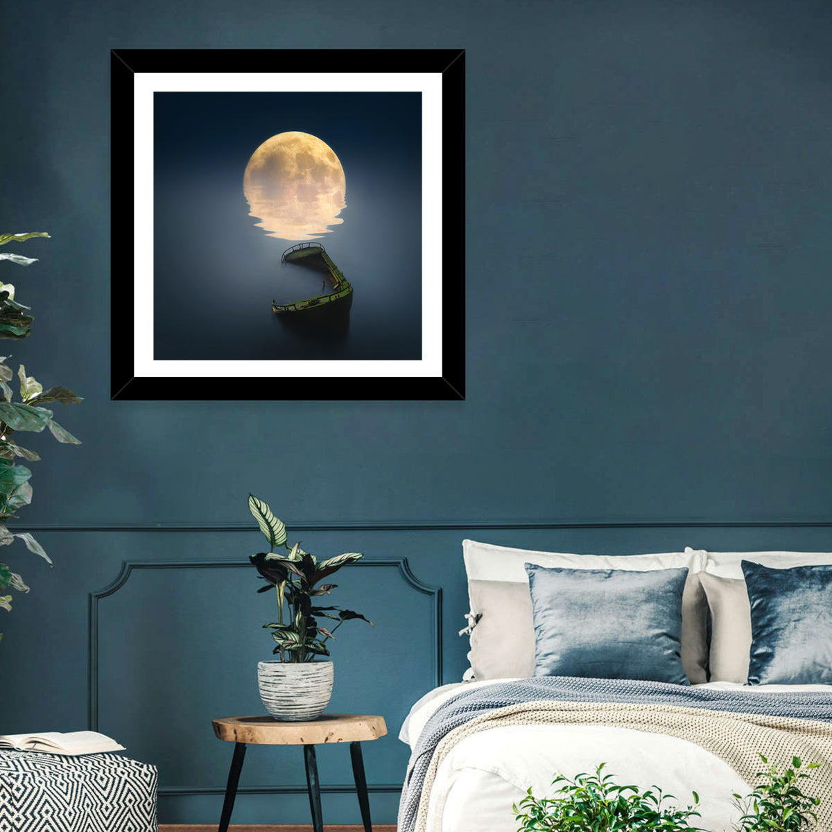 Moon & Broken Ship Wall Art