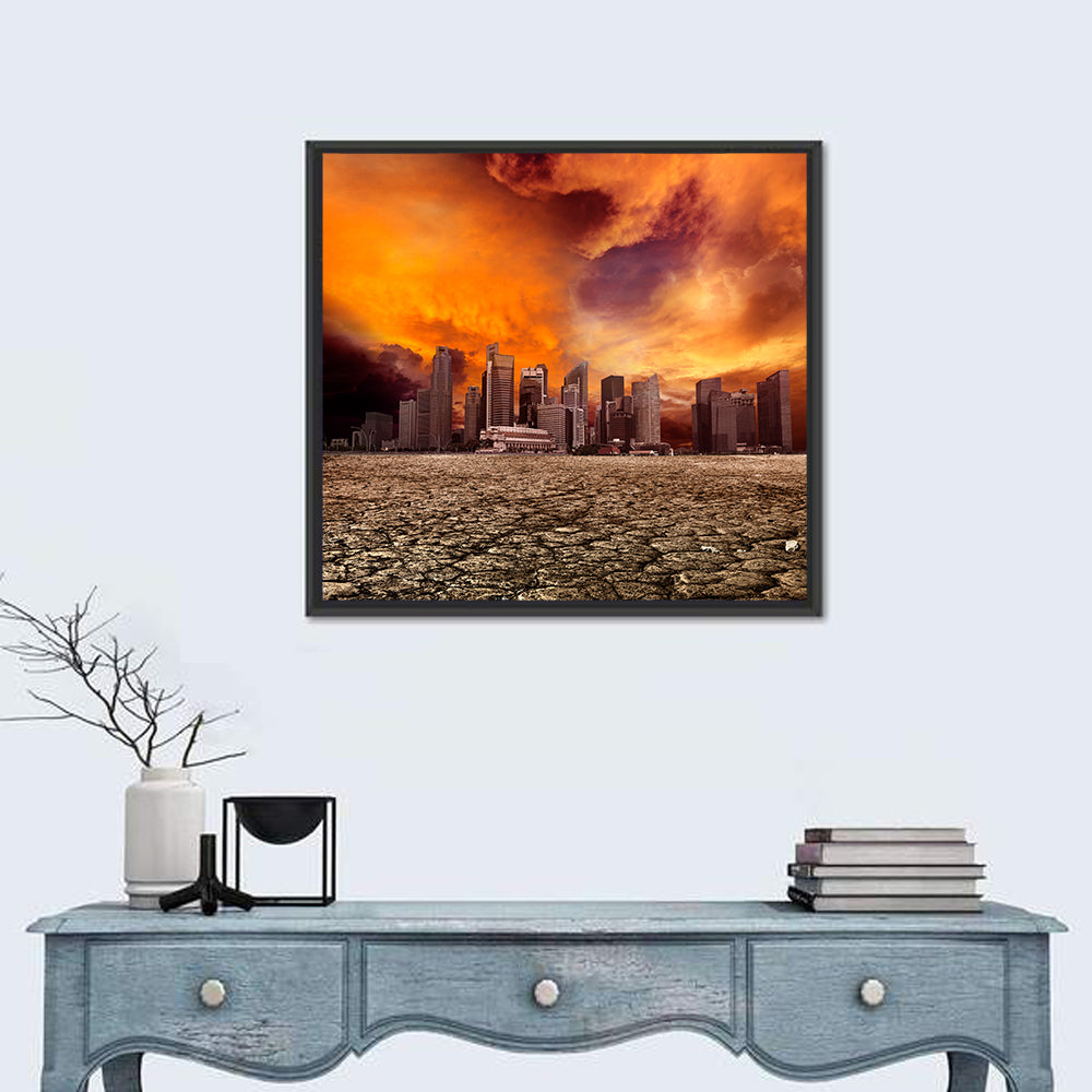 Desolate Desert City Wall Art