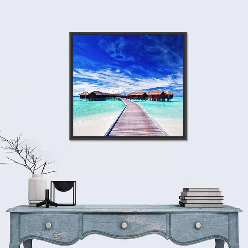 Tourists Villas Maldives Wall Art