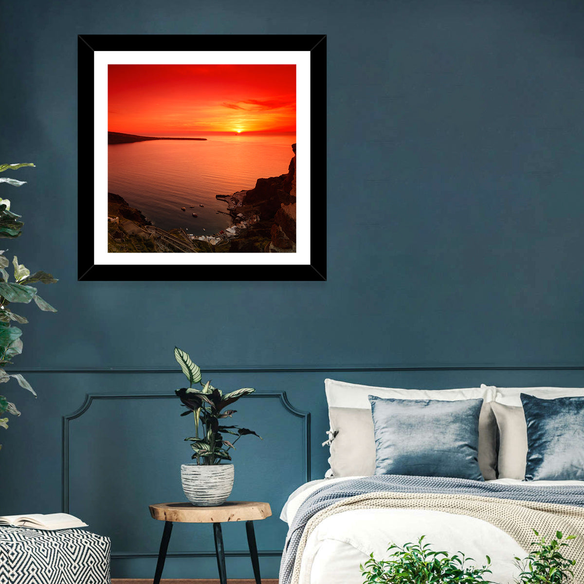 Santorini Sunset Wall Art