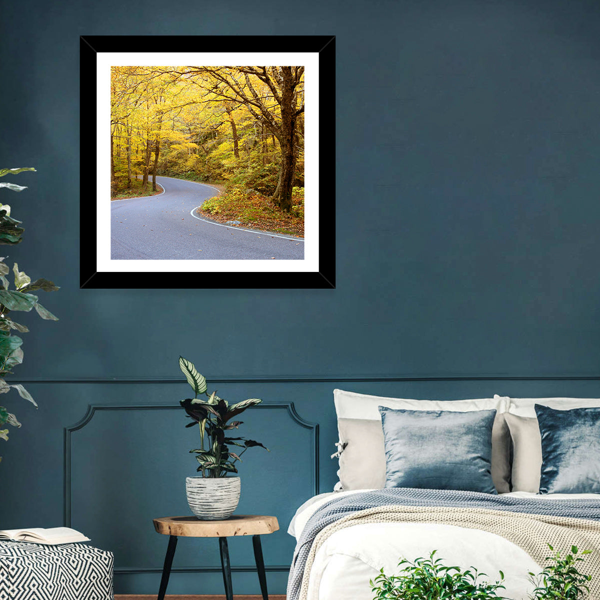 Road Through Fall Foliage Wall Art