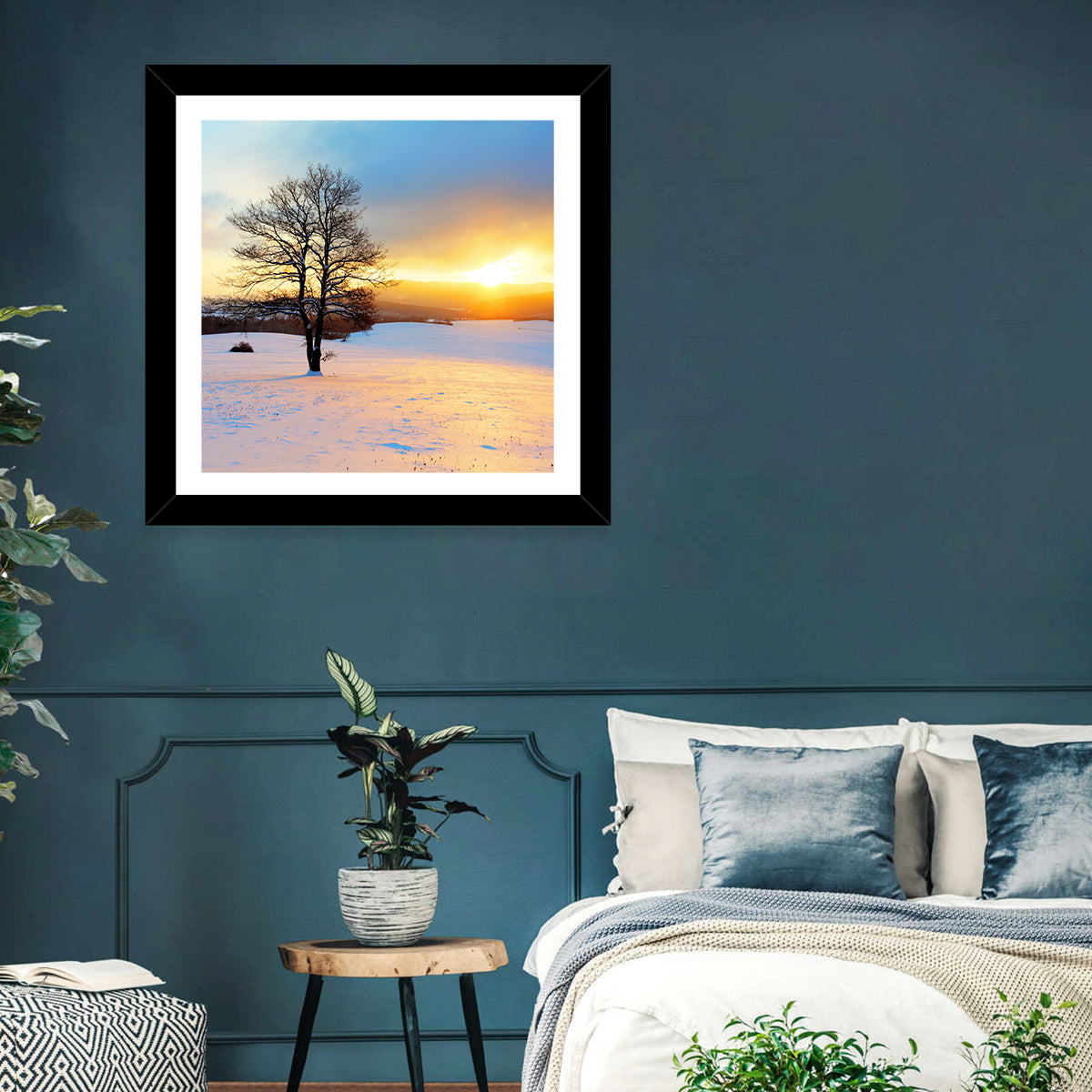 Snowy Winter Sunrise Wall Art