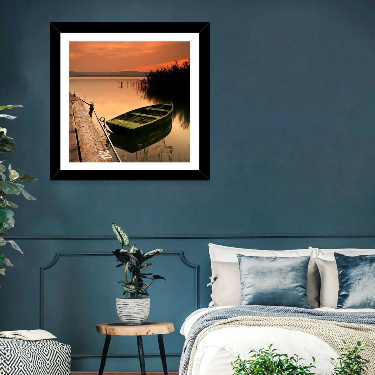 Boat in Lake Balaton Wall Art
