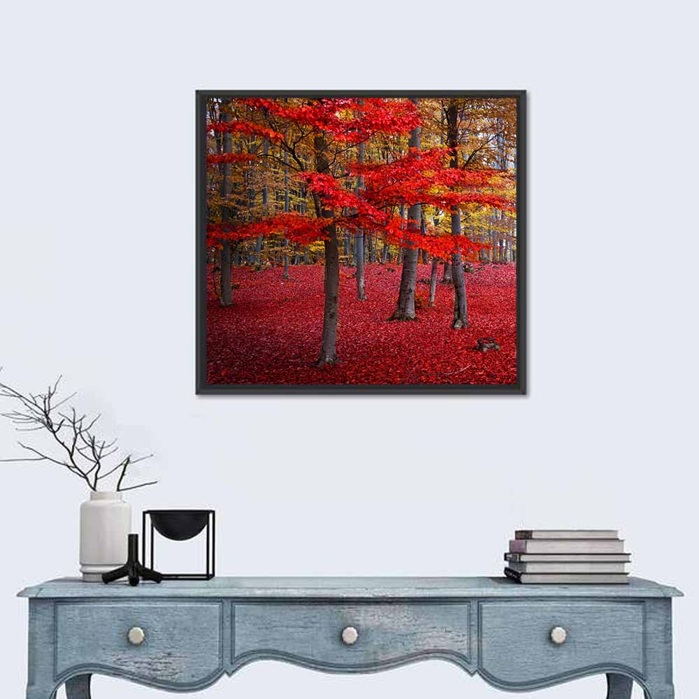 Red Trees Wall Art