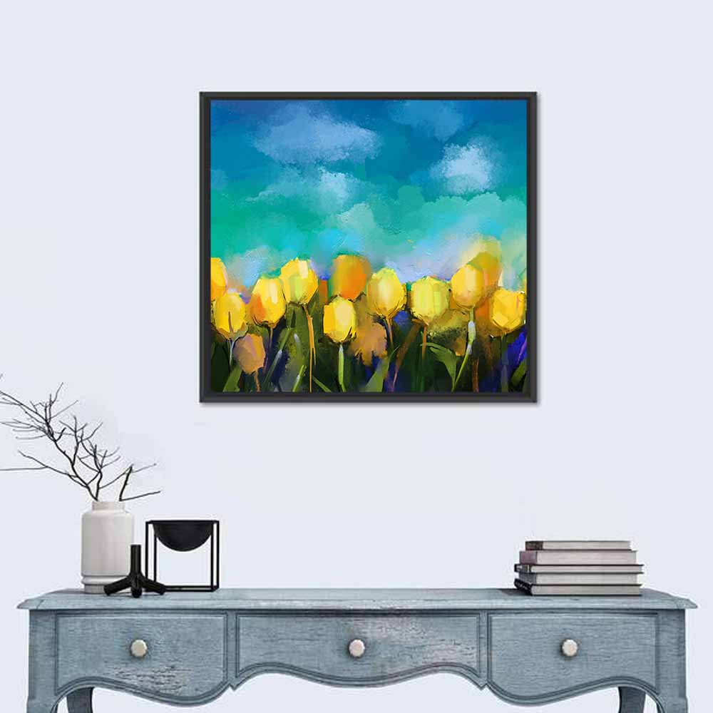 Tulips Flowers Abstract Wall Art