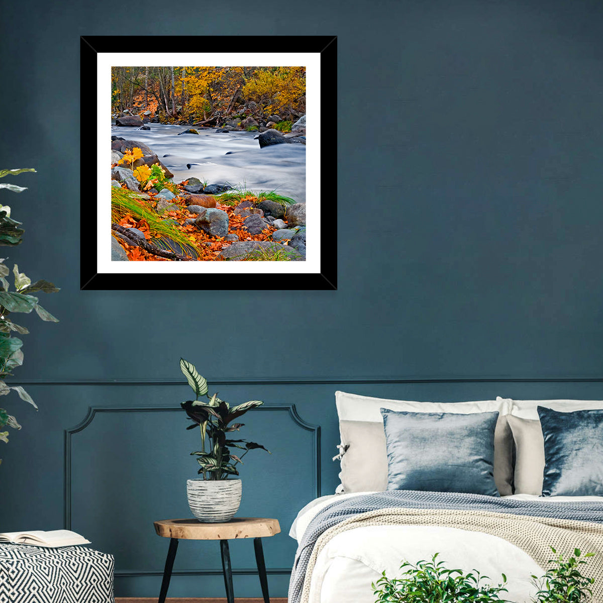 Autumn Forest Creek Wall Art