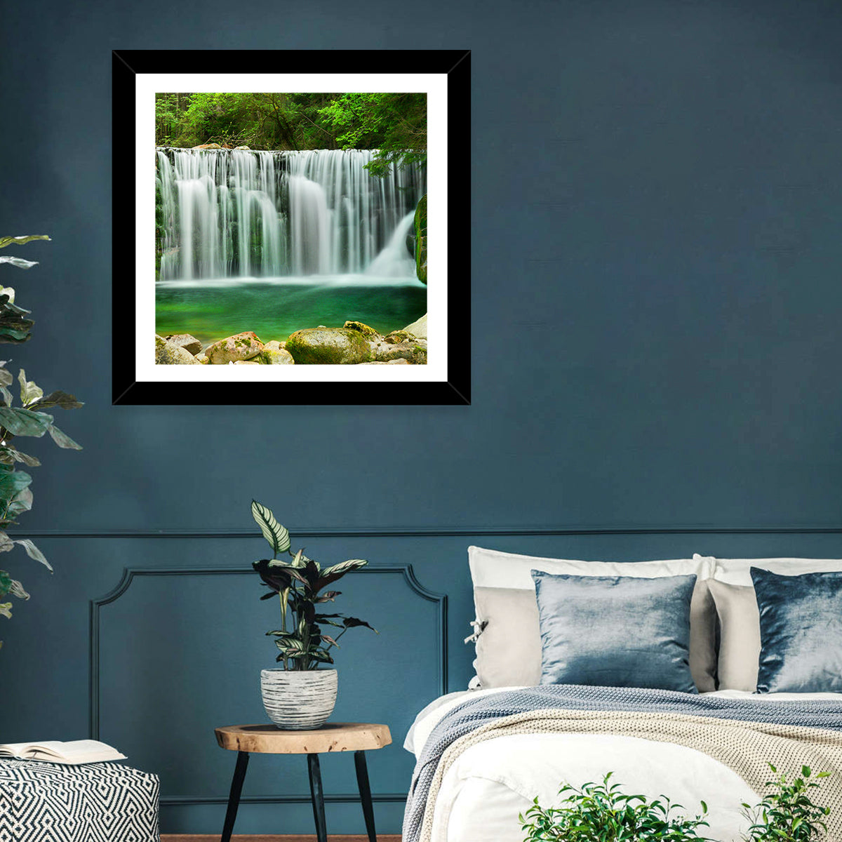 Lake Emerald Waterfall Wall Art