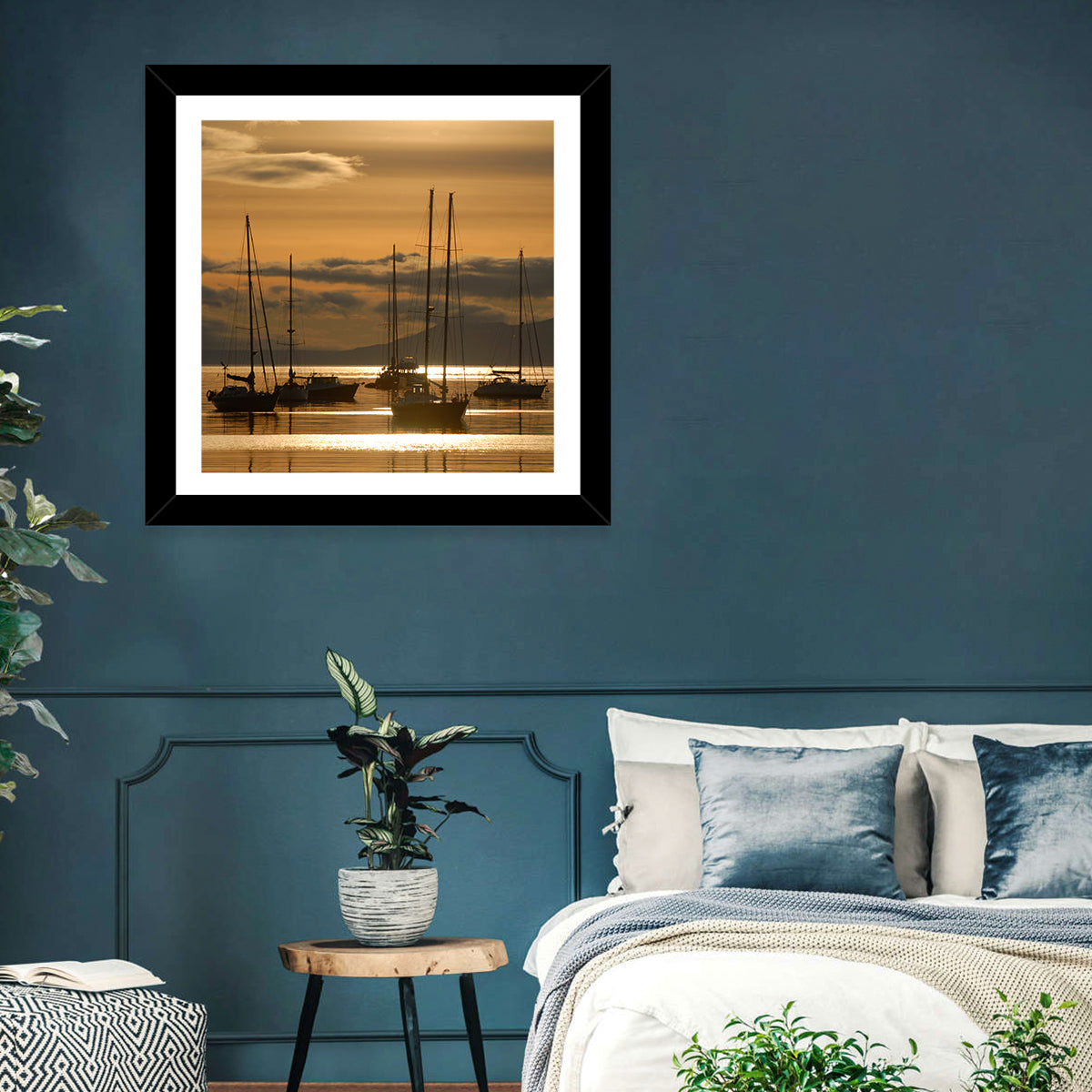 Boats at Sunrise Wall Art