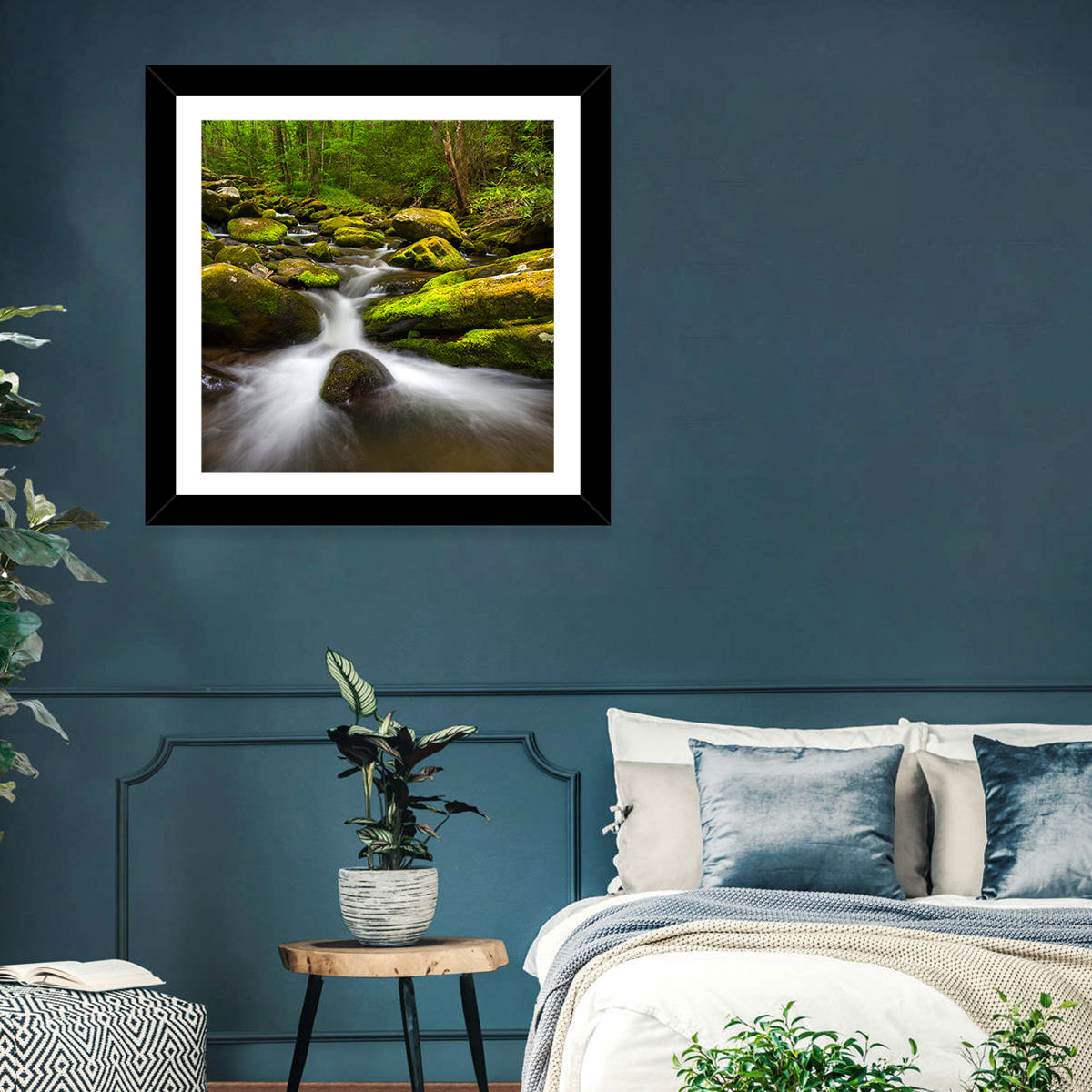 Green Forest Stream Wall Art