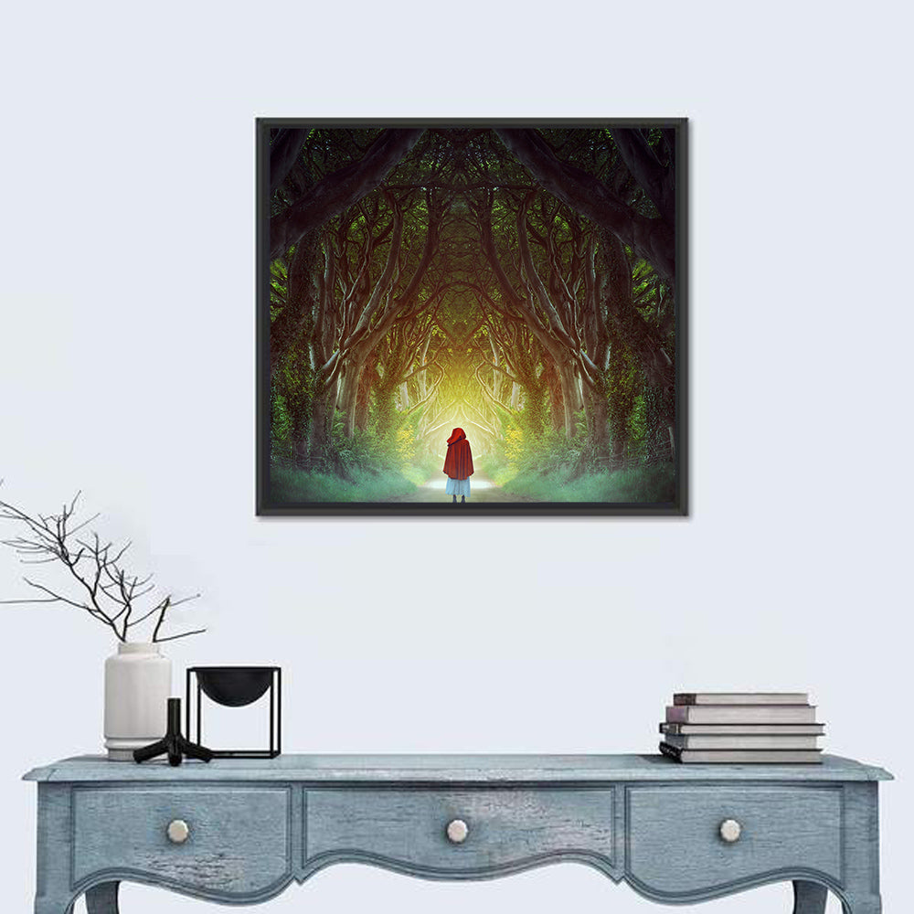 Hedges Forest Pathway Wall Art