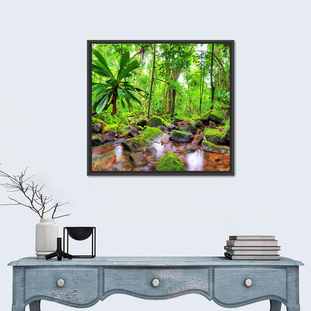 Lush Forest Stream Wall Art
