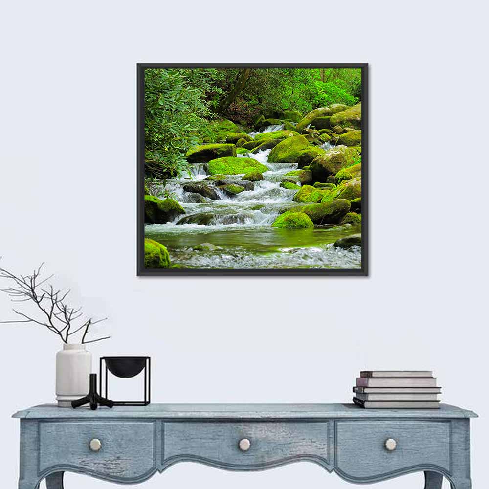 Cascading Mountain Stream Wall Art
