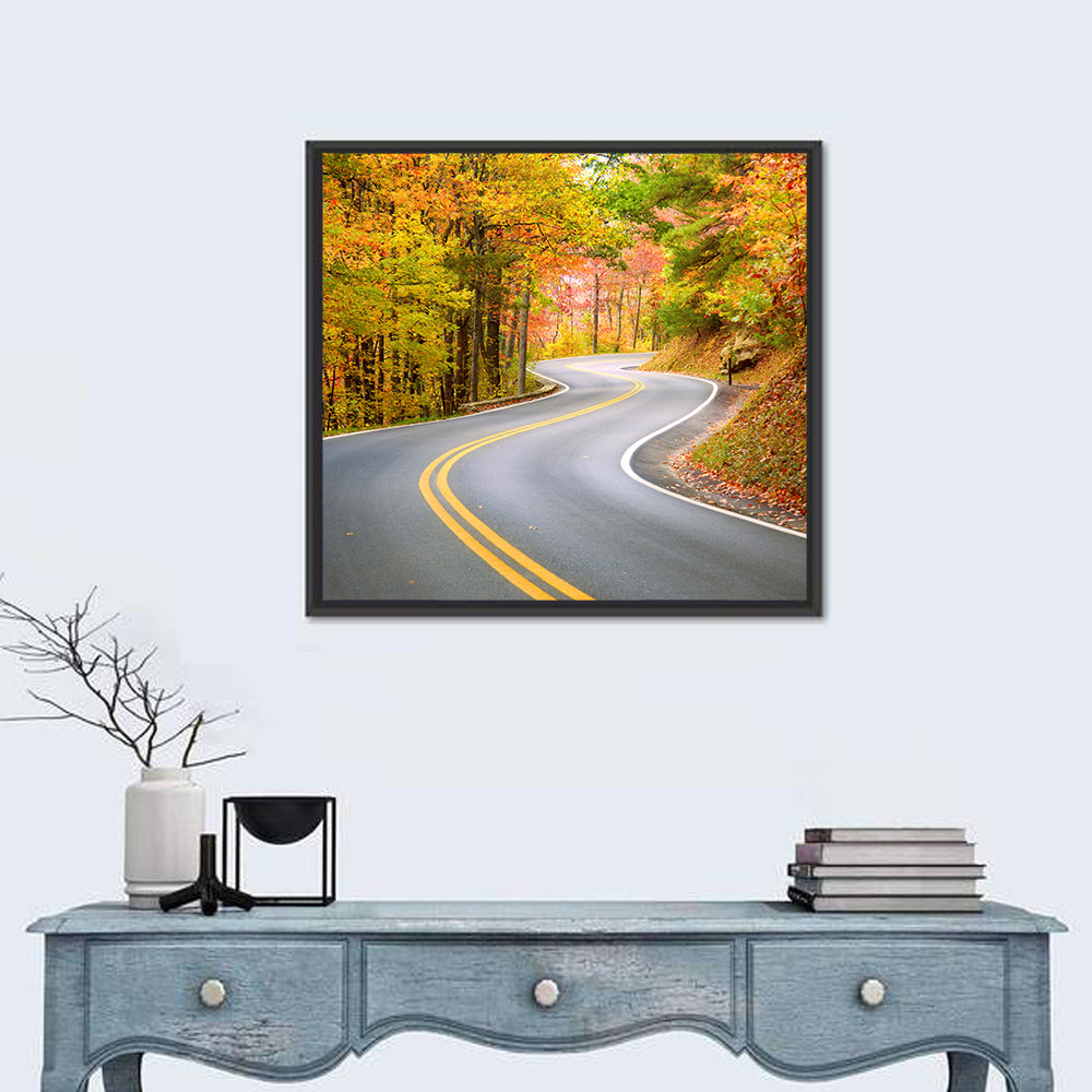 Winding Autumn Road Wall Art
