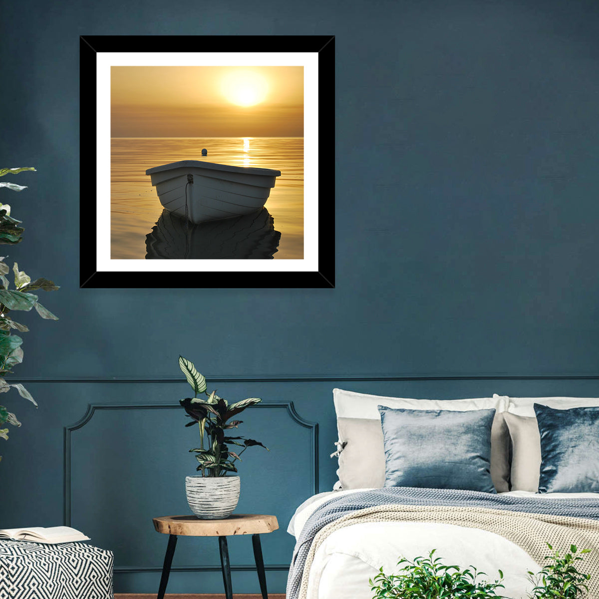 Boat In Sea Wall Art