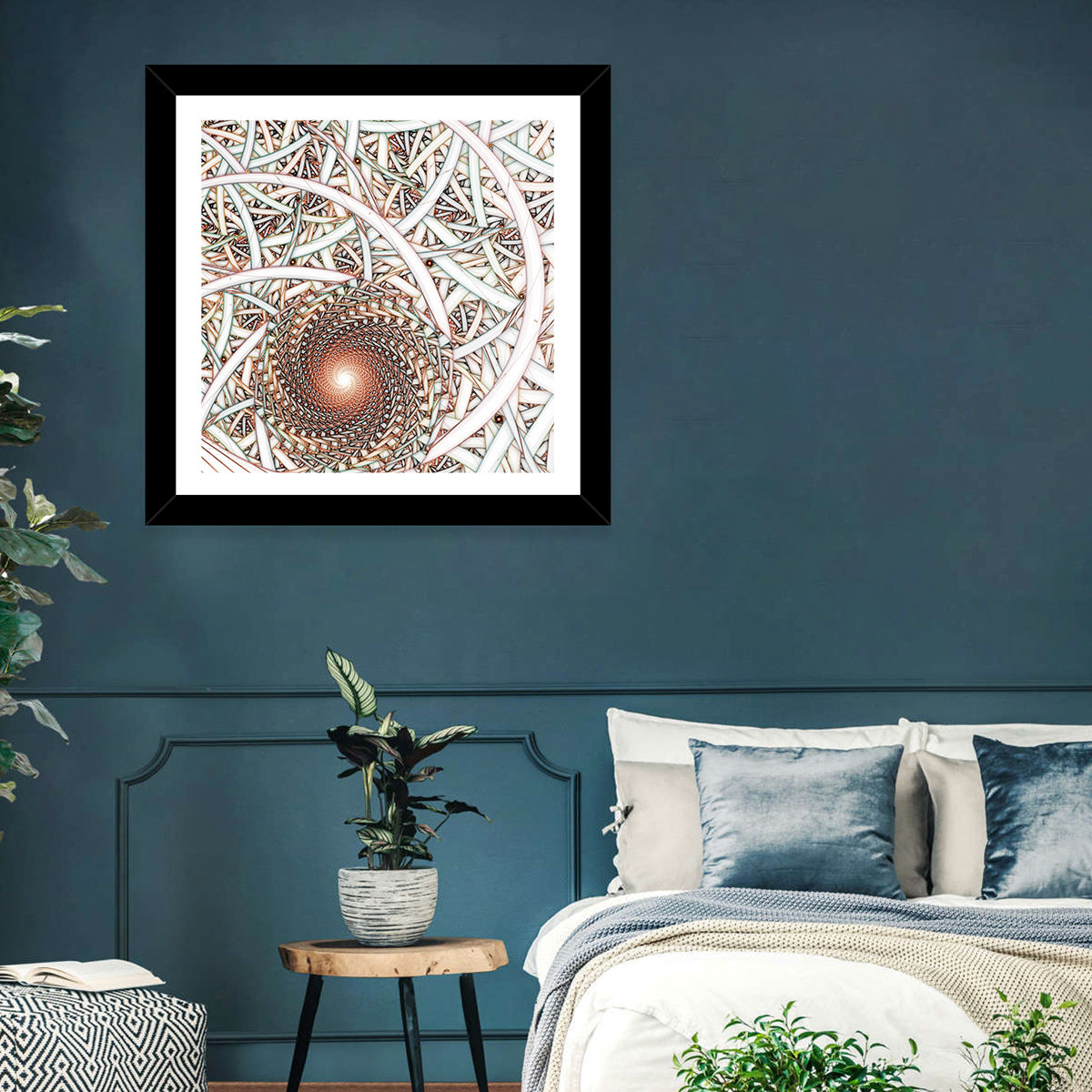 Fractal Spiral Mandala Wall Art