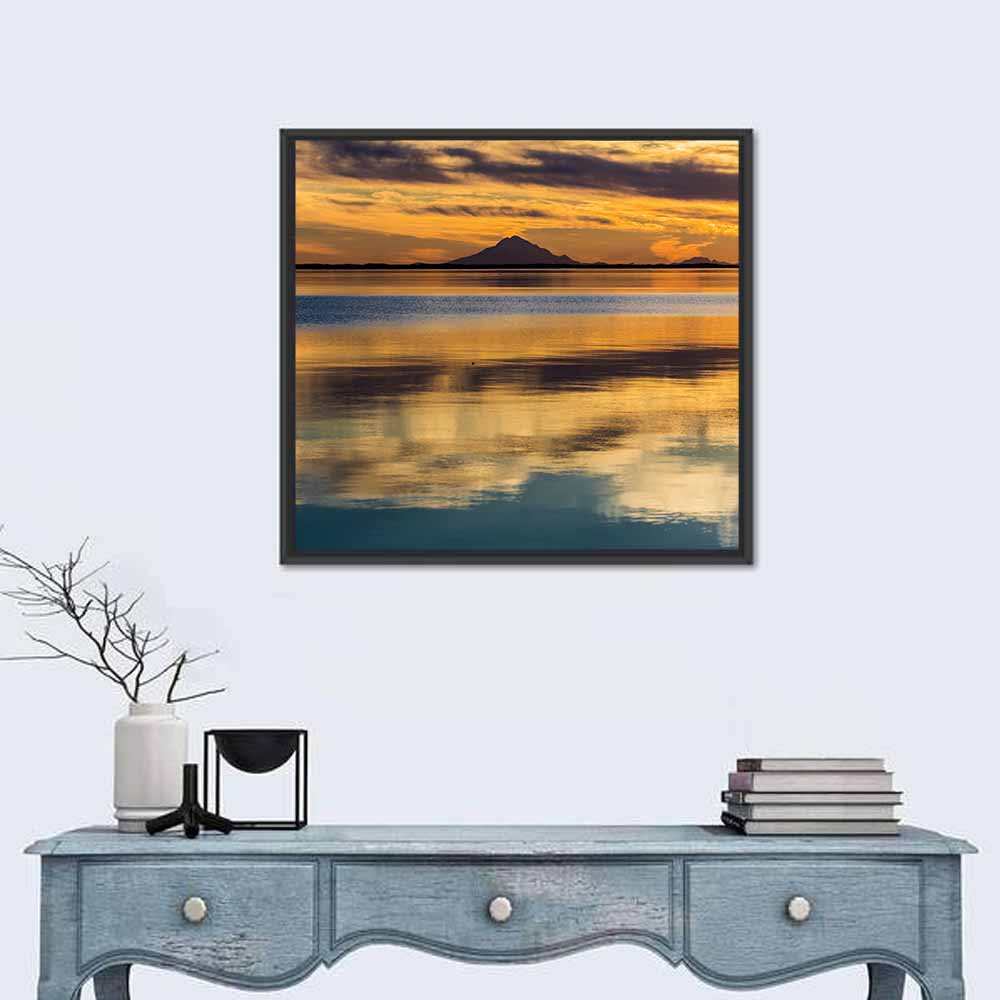 Mt Redoubt Volcano & Skilak Lake Wall Art