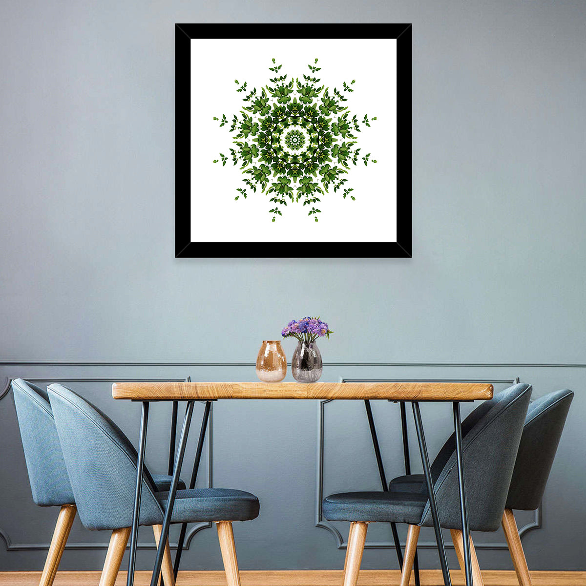 Green Mandala Pattern Wall Art