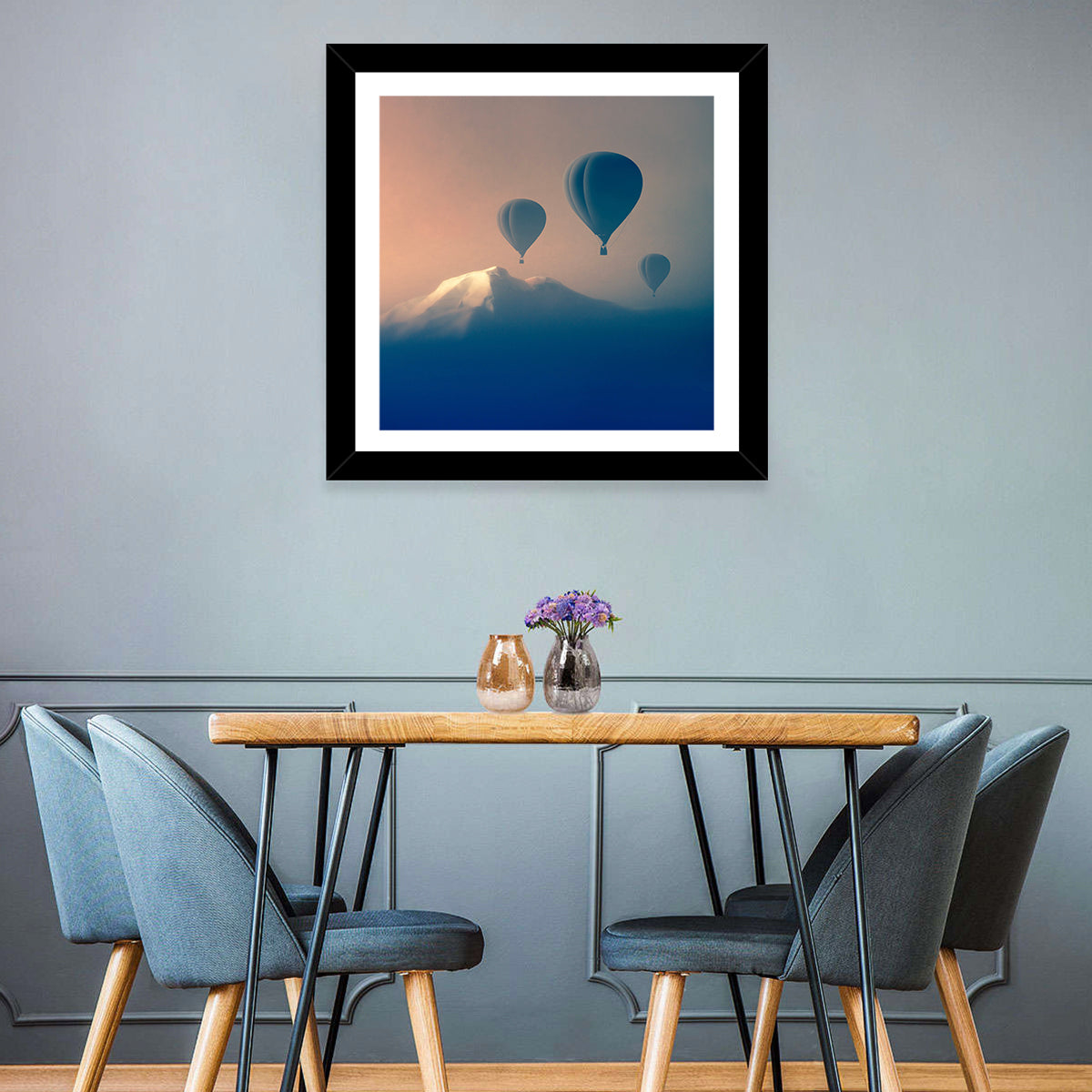 Flying Air Balloons Wall Art
