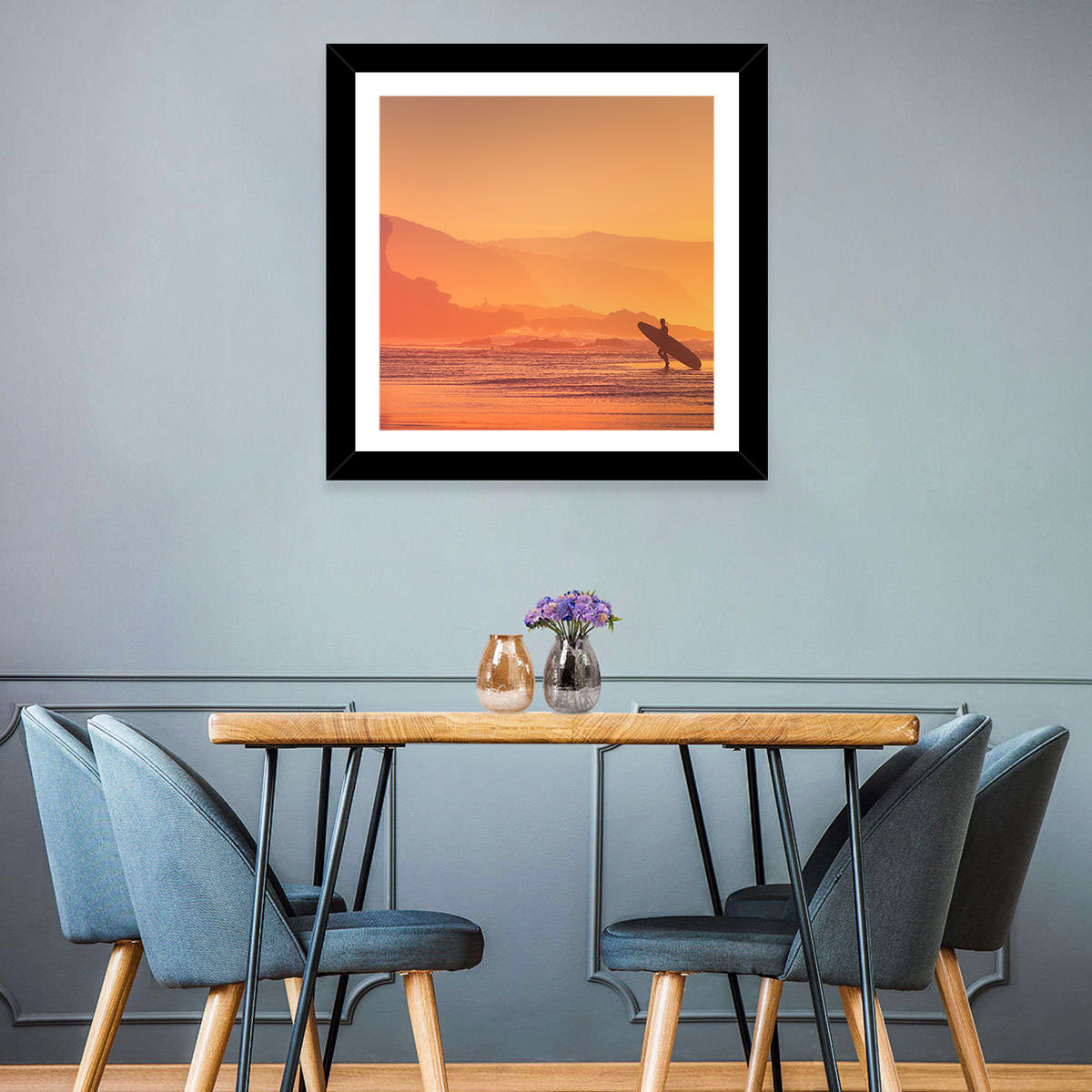Surfer at Beach Wall Art