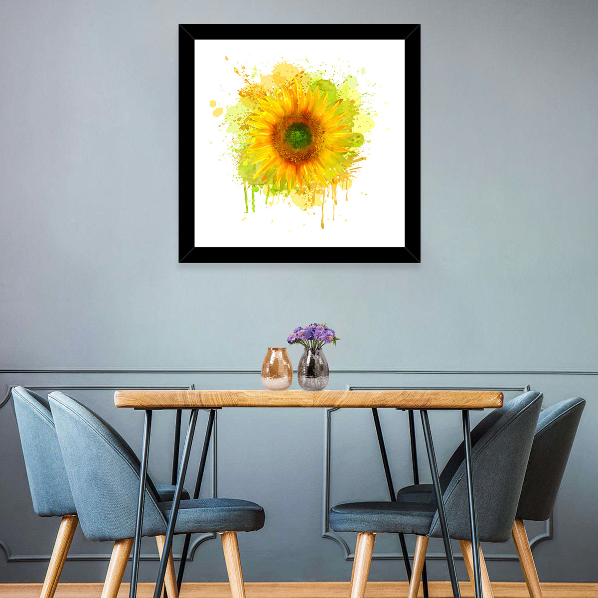 Watercolor Sunflower Wall Art