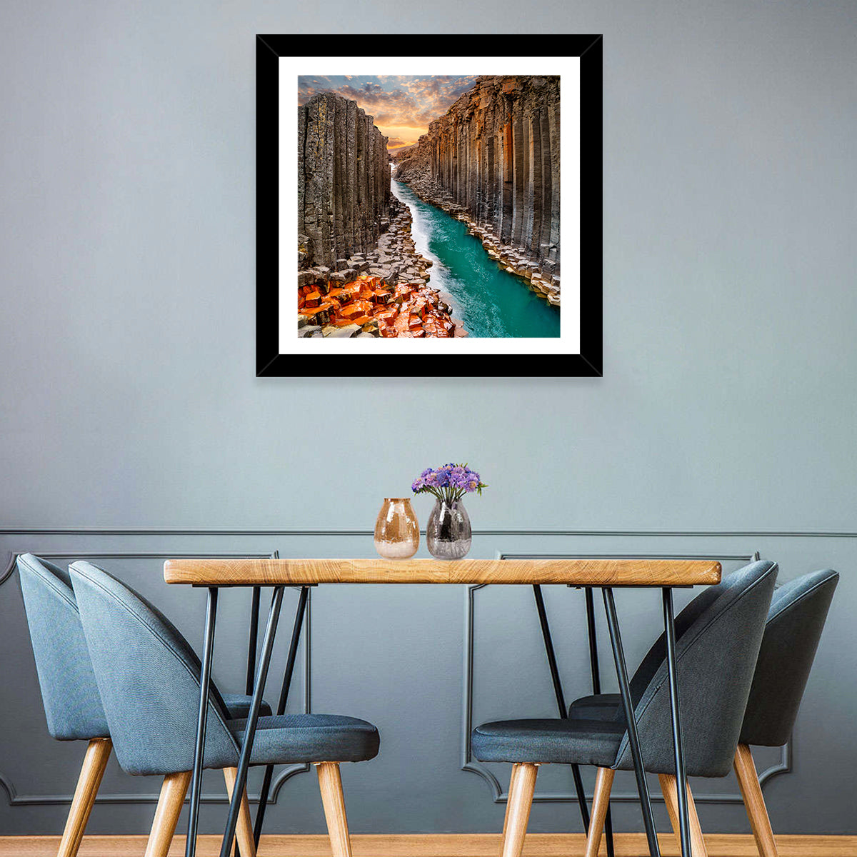 Studlagil Basalt Canyon Wall Art