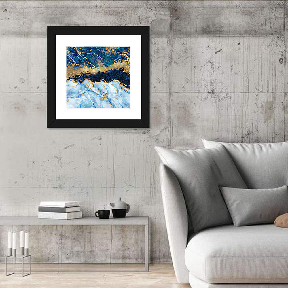 Marble Gold Glitter Abstract I Wall Art