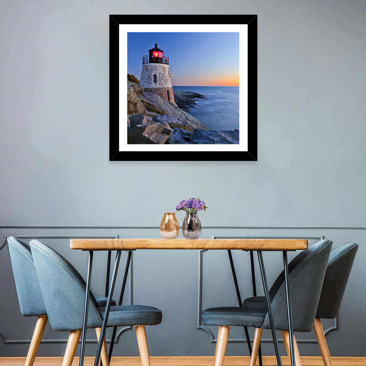 Lighthouse By Ocean Wall Art