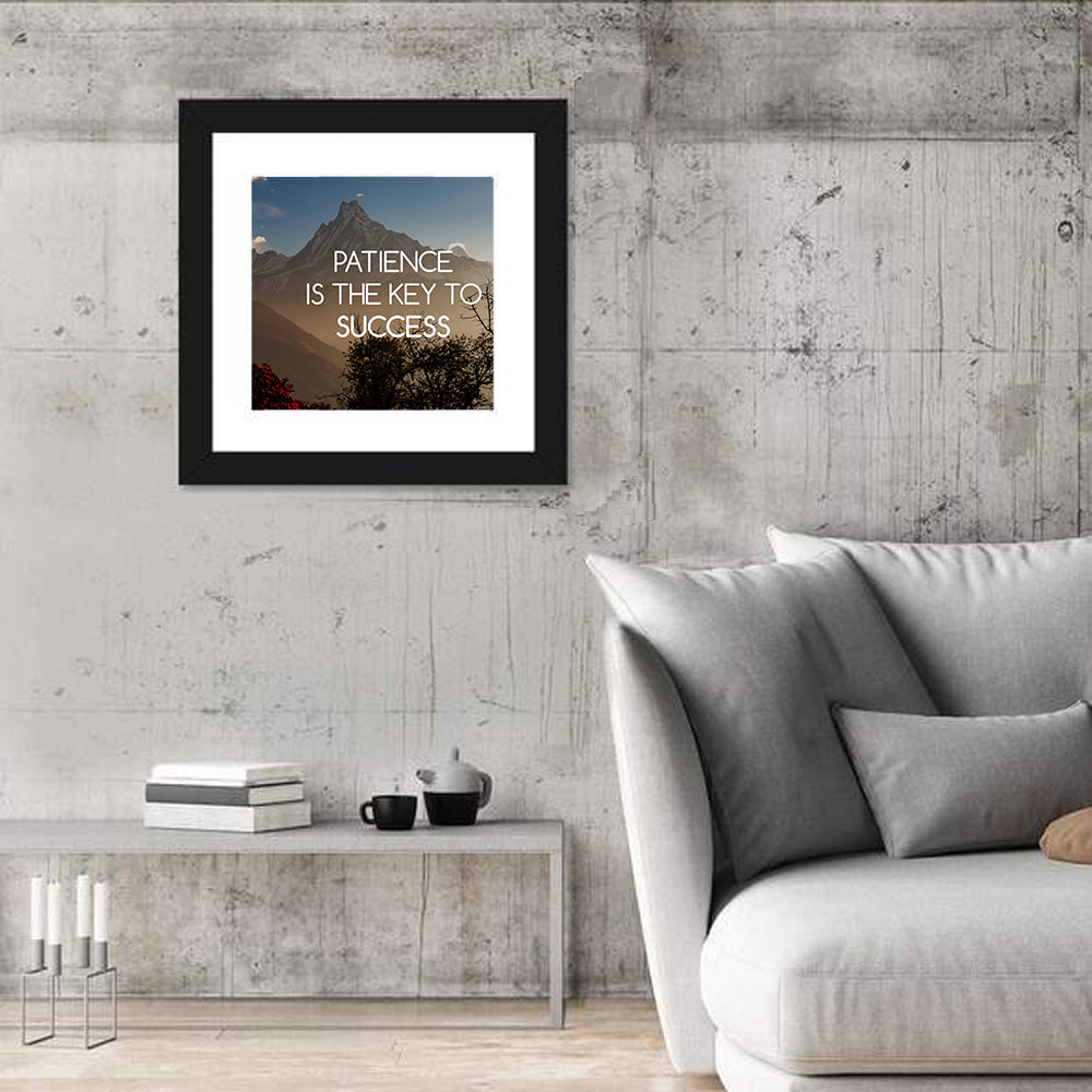 Patience Key to Success Wall Art