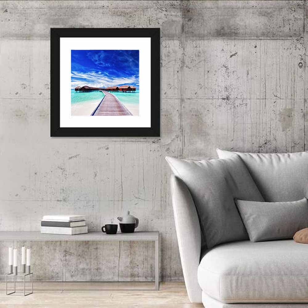 Tourists Villas Maldives Wall Art