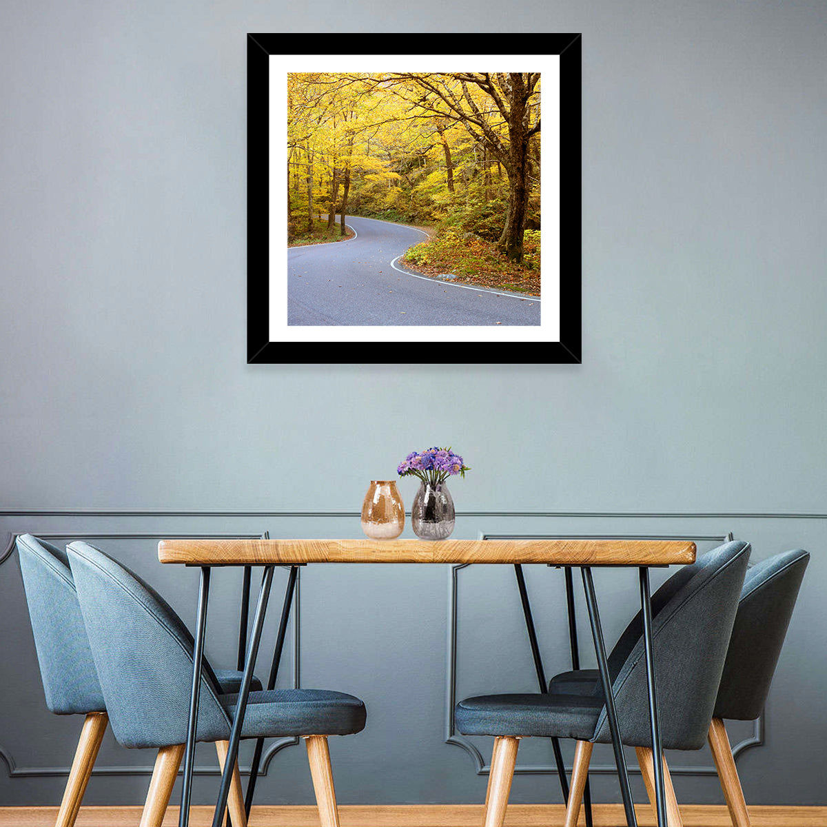 Road Through Fall Foliage Wall Art