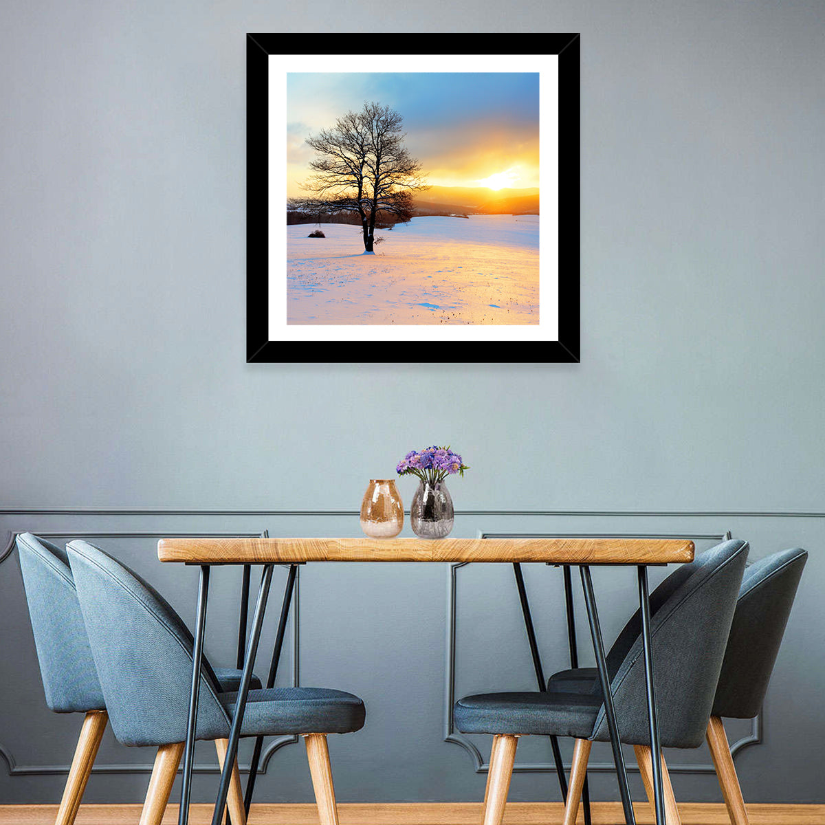 Snowy Winter Sunrise Wall Art
