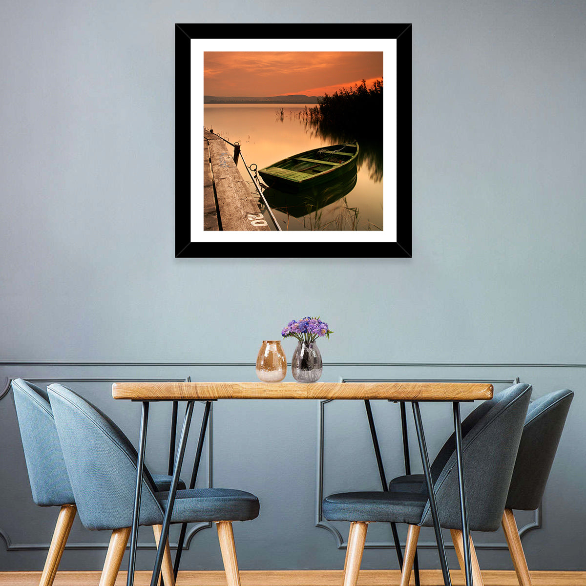 Boat in Lake Balaton Wall Art