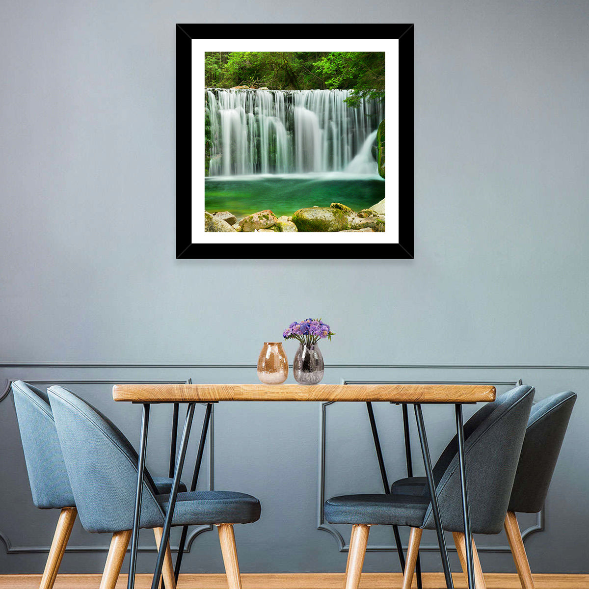 Lake Emerald Waterfall Wall Art